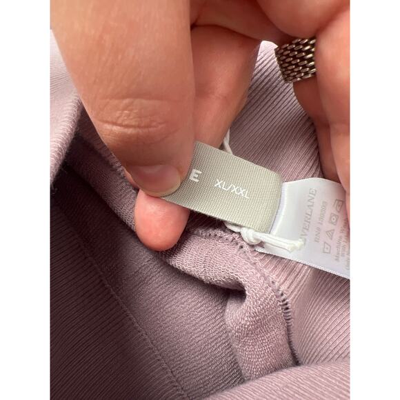 New Everlane Seamless Mauve Leggings High Waist Stretch Pull On Ankle Sz XL/XXL - Picture 4 of 4